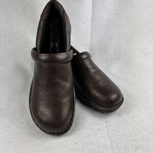BOC by Born Peggy Brown Leather Clog Mule Shoes Size 9M